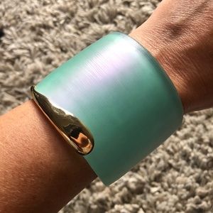 NWT Alexis Bittar Turquoise Lucite Cuff